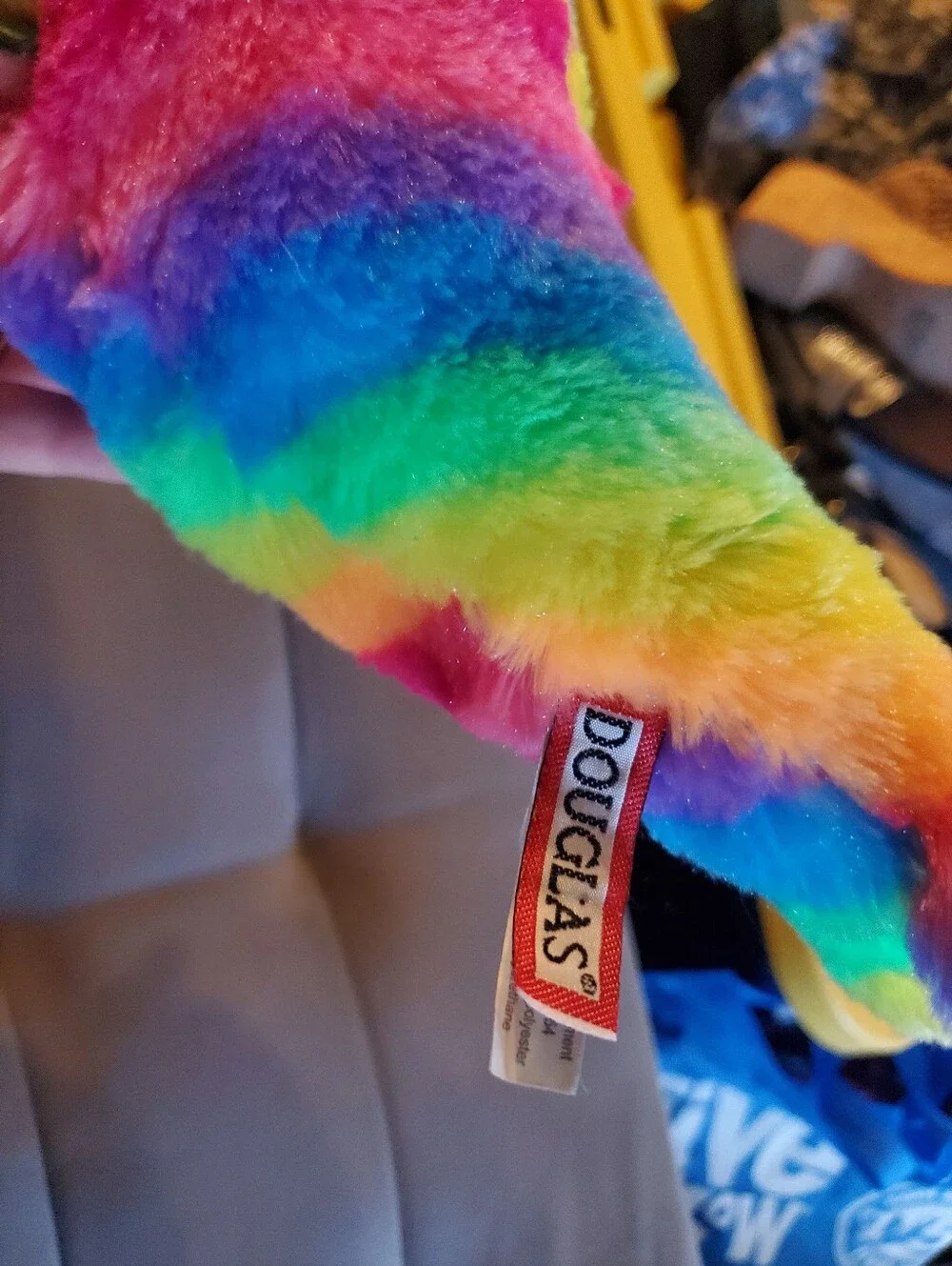 Douglas Rainbow Striped Narwhal Plush